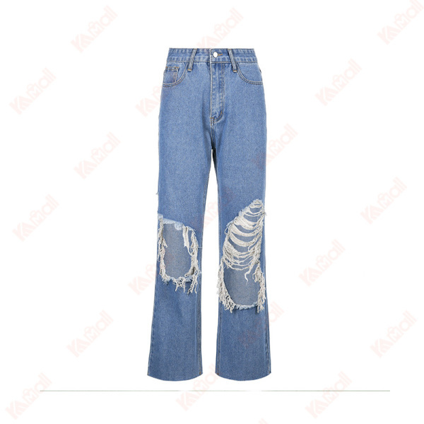 street hipster tattered style jeans